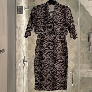 Mode Merr Leopard Skirt and Jacket Set Size S​​​​